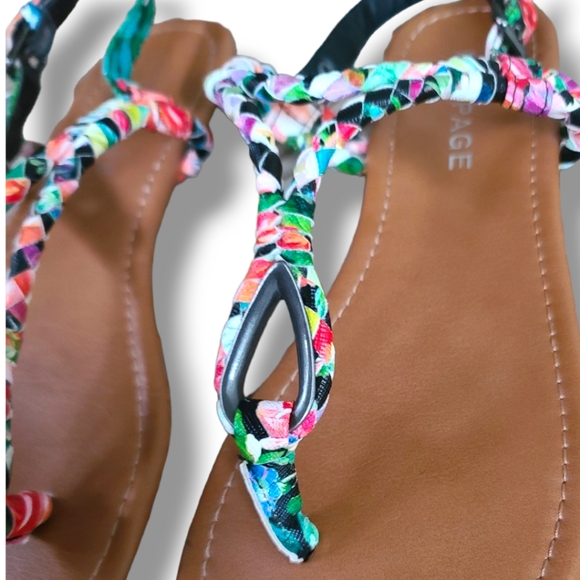 Rampage Women's Tropical Thong Sandals Size 8M - Picture 12 of 17